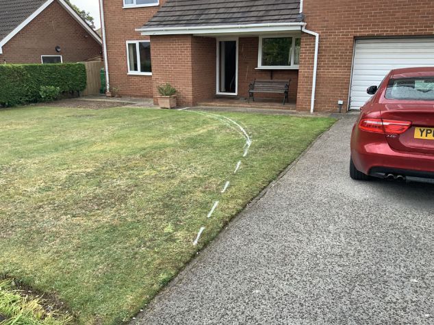 Before image of a driveway in Doncaster